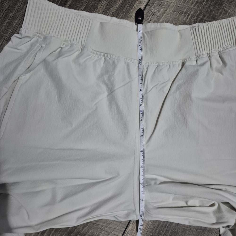 COPY 🍋 Lululemon Stretch Woven Wide-Leg High-Rise Pant, Bone, size L - Picture 12 of 14